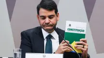 Jorge Messias, advogado-geral da União, durante sabatina na CCJ do Senado - 29/04/2026 | Lula Marques/Agência Brasil