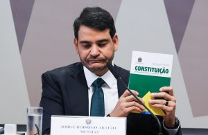 Jorge Messias, advogado-geral da União, durante sabatina na CCJ do Senado - 29/04/2026 | Lula Marques/Agência Brasil