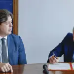 O ministro das Comunicações, Frederico Siqueira Filho, e o presidente Lula da Silva | Foto: Ricardo Stuckert/PR