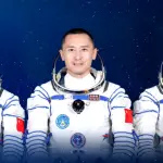 Astronautas que vão participar de missão espacial da China / Foto: Divulgação/China Global Television Network