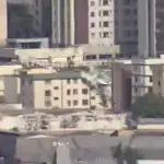 Momento da colisão do avião em prédio, em Belo Horizonte