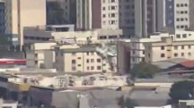Momento da colisão do avião em prédio, em Belo Horizonte