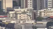 Momento da colisão do avião em prédio, em Belo Horizonte