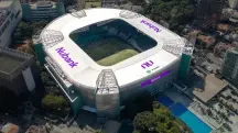 Novo visual aéreo do estádio do Palmeiras, conforme ilustração do Nubank | Foto: Ilustração/Nubank