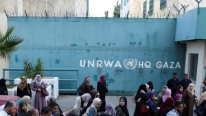 Base de apoio da UNRWA para atendimento a refugiados palestinos em Gaza | Foto: Reprodução/X