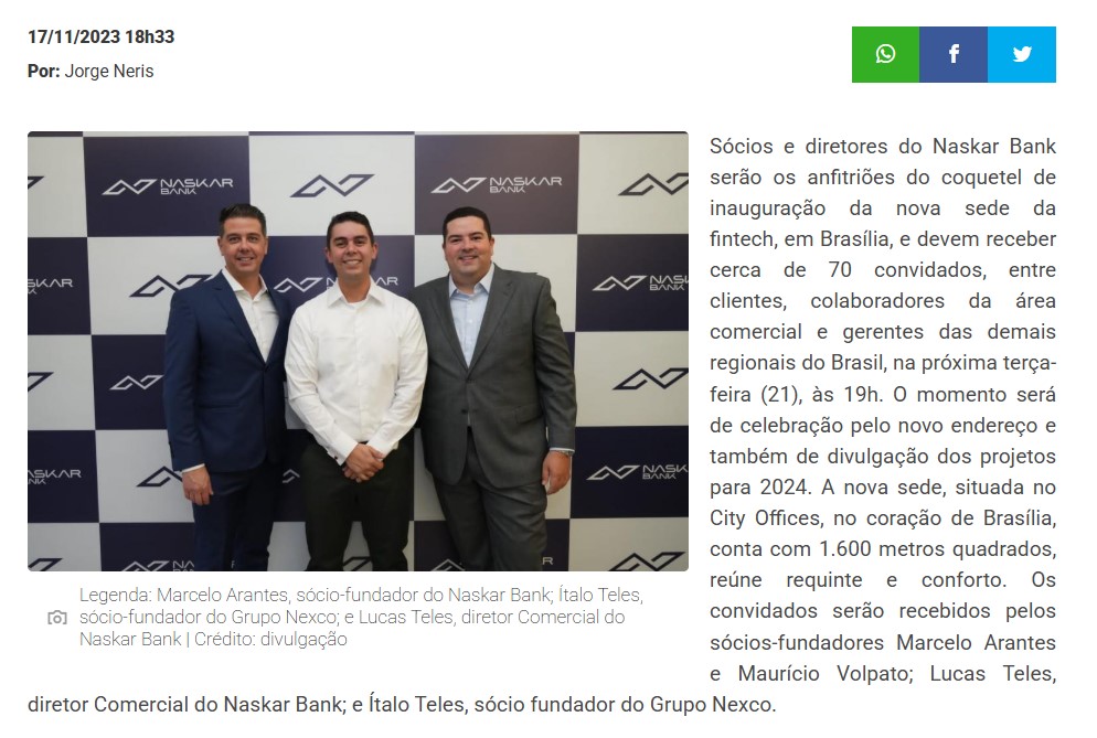 Distribuidor oficial da Naskar não está isento de culpa, diz fonte do mercado financeiro