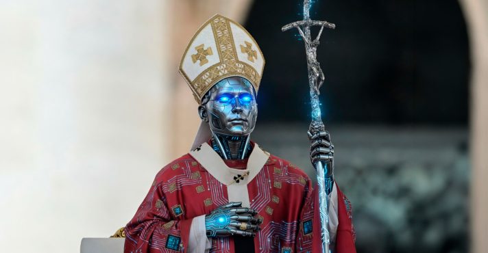 A inteligência artificial entrou de vez nos temas tratados pela Igreja Católica | Foto: Imagem feita com auxílio de IA