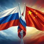 rússia e china bandeiras