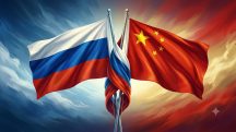 rússia e china bandeiras