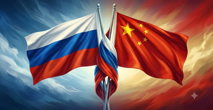 rússia e china bandeiras