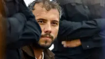 O militante brasileiro Thiago Avila, que foi detido a bordo da Flotilha Global Sumud com destino a Gaza - 6/5/2026 | Foto: Amir Cohen/Reuters