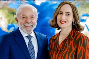 Ana Cristina Viana Silveira, nova presidente do INSS, ao lado do presidente Lula (PT) | Foto: Divulgação/Palácio do Planalto