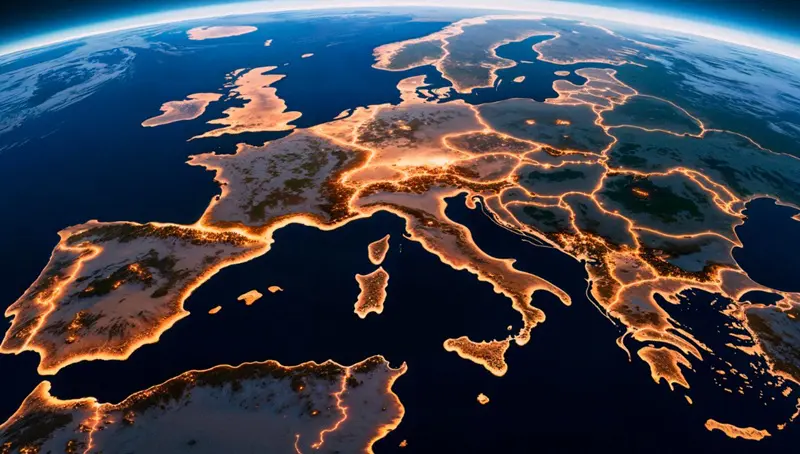 Vista aérea da Europa; continente europeu | Foto: Reprodução/Freepik