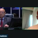 Durante o pronunciamento, Romário criticou problemas registrados na Copa do Mundo de 2014 | Foto: Reprodução/TV Senado