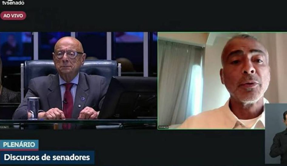 Nos EUA para a Copa, Romário participa de sessão no Senado
