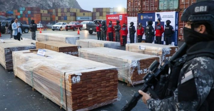 Chile apreende mais de 100 toneladas de drogas escondidas em madeira