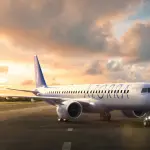 O modelo E2, fabricado pelo Embraer e vendido à norte-americana Azorra | Ilustração: Divulgação/Embraer