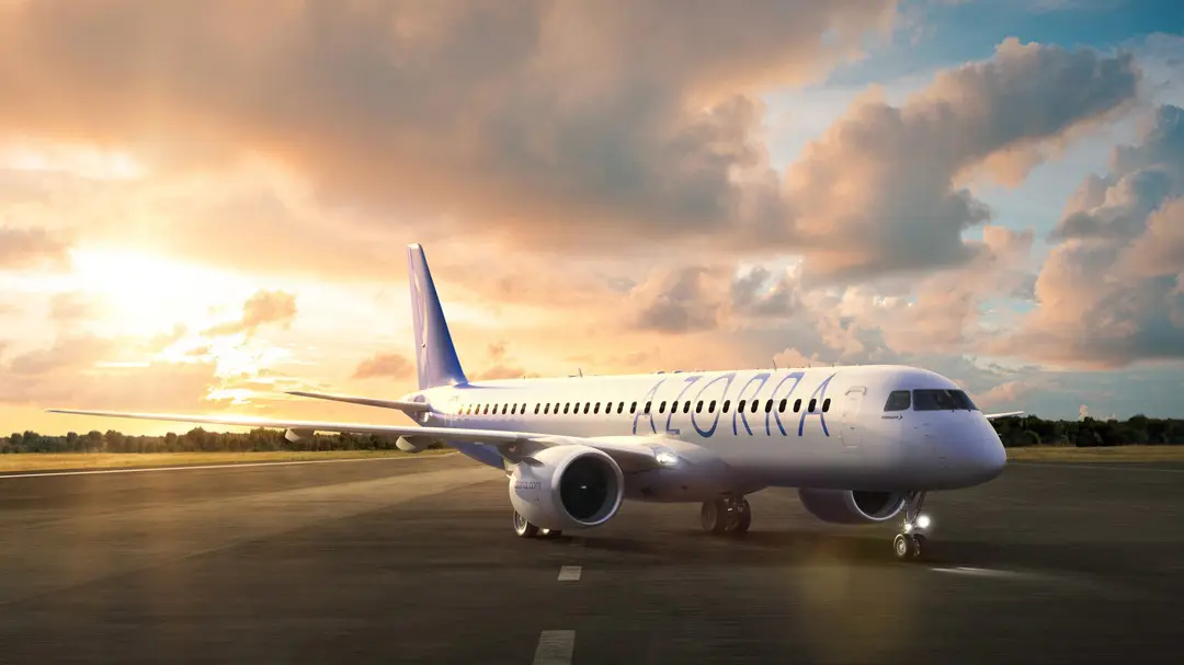 O modelo E2, fabricado pelo Embraer e vendido à norte-americana Azorra | Ilustração: Divulgação/Embraer