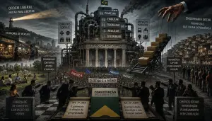 'O Estado contemporâneo se tornou uma ferramenta de engenharia social, e a Constituição social-democrata, em vez de conter essa tendência, a legitima', escreve Adriano Dorta | Foto: Divulgação/Oeste | Imagem criada com o auxílio de inteligência artificial