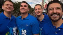 Flávio Bolsonaro Tarcísio de Freitas Ricardo Nunes Guilherme Derrite Marcha para Jesus