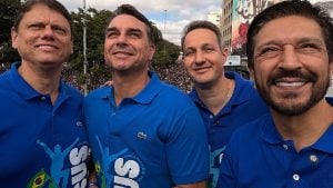Flávio Bolsonaro Tarcísio de Freitas Ricardo Nunes Guilherme Derrite Marcha para Jesus