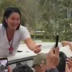 A candidata conservadora Keiko Fujimori durante encontro com apoiadores | Foto: Reprodução/X