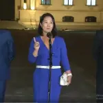 A candidata conservadora Keiko Fujimori, em pronunciamento sobre o combate ao terrorismo | Foto: Reprodução/X
