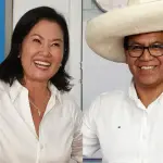 A conservadora Keiko Fujimori e o esquerdista Roberto Sánchez, em disputa que reflete a divisão política do país | Foto: Reprodução/Redes sociais