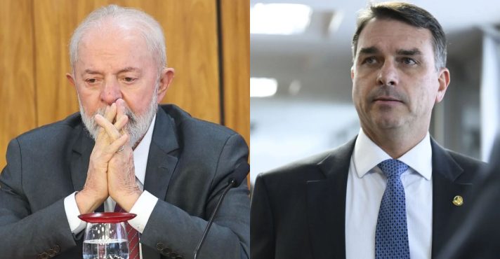 Lula da Silva e Flávio Bolsonaro: empate técnico | Foto: Montagem sobre redes sociais