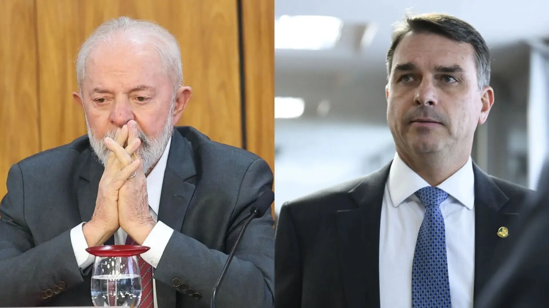Lula da Silva e Flávio Bolsonaro: empate técnico | Foto: Montagem sobre redes sociais