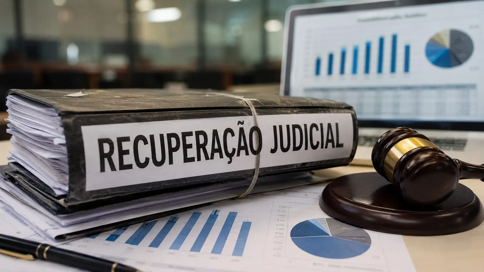 Segundo a atualização da série da Serasa Experian, o Brasil registrou 977 processos de recuperação judicial em 2025, alta de 5,5% em relação a 2024 | Foto: Divulgação/Oeste | Imagem criada com o auxílio de inteligência artificial