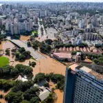 Imagem de enchente no Rio Grande do Sul: produtores rurais ainda sofrem com a destruição de 2024 | Foto: Gustavo Mansur/ Palácio Piratini