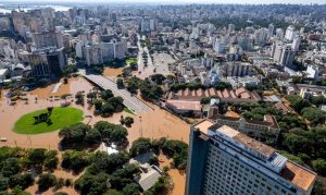 Imagem de enchente no Rio Grande do Sul: produtores rurais ainda sofrem com a destruição de 2024 | Foto: Gustavo Mansur/ Palácio Piratini