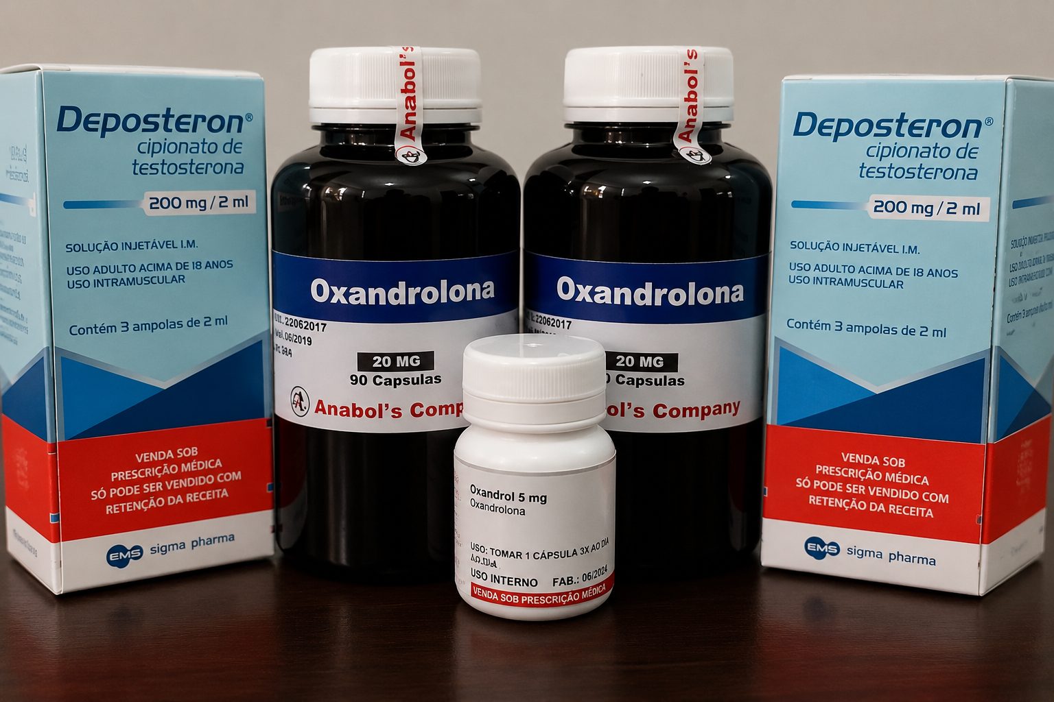 Conhecido comercialmente como Deposteron, o medicamento é utilizado na hormonioterapia masculinizante | Foto: Divulgação/Oeste | Imagem criada com o auxílio de inteligência artificial