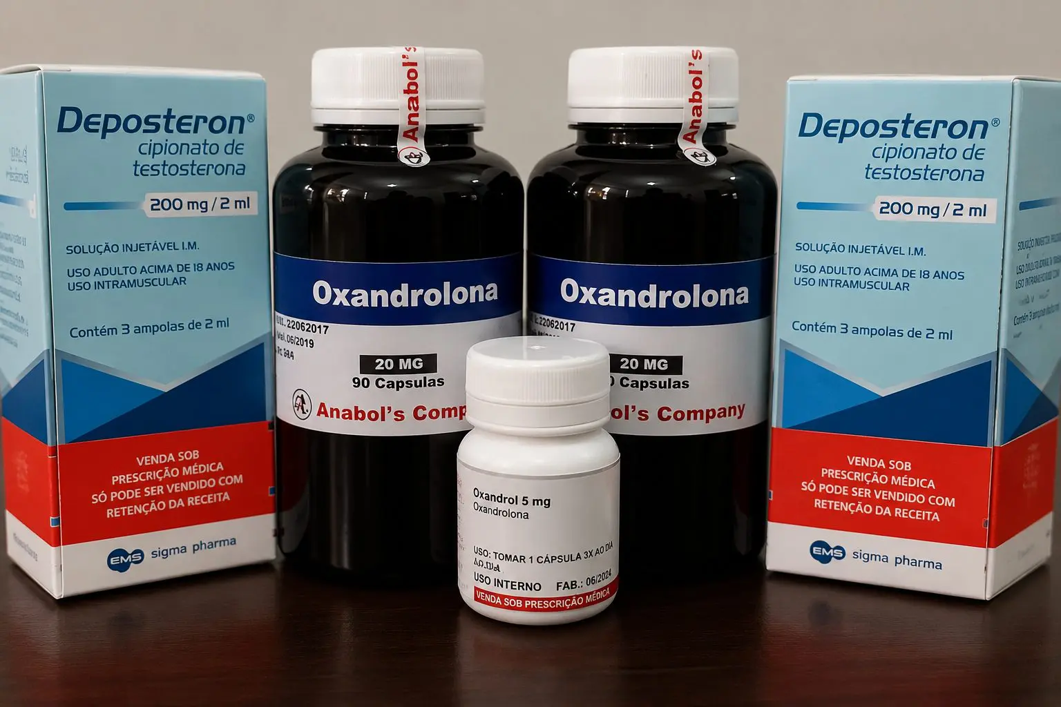 Conhecido comercialmente como Deposteron, o medicamento é utilizado na hormonioterapia masculinizante | Foto: Divulgação/Oeste | Imagem criada com o auxílio de inteligência artificial