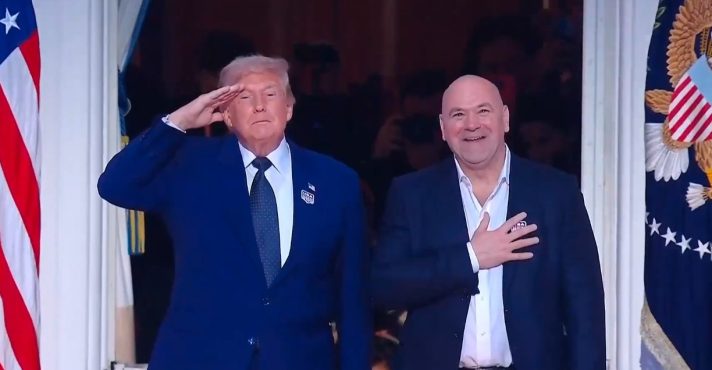 Donald Trump, presidente dos EUA, e Dana White, CEO do UFC | Foto: Reprodução/X/@ufc