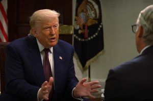 Donald Trump durante entrevista ao site Axios | Foto: Reprodução/X