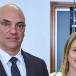 O ministro do STF Alexandre de Moraes e sua mulher, a advogada Viviane Barci | Foto: Ricardo Stuckert/PR