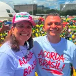 A deputada federal Bia Kicis e o pré-candidato Evandro Araújo | Foto: Divulgação