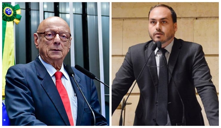 Esperidião Amin (PP) e Carlos Bolsonaro (PL) lider