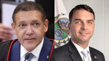 À esquerda, o ministro Kassio Nunes Marques; à direita, o senador Flávio Bolsonaro | Fotos: Reprodução/Wikimedia Commons
