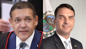 À esquerda, o ministro Kassio Nunes Marques; à direita, o senador Flávio Bolsonaro | Fotos: Reprodução/Wikimedia Commons