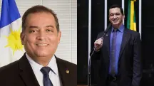 À esquerda, o senador Eduardo Gomes (PL-TO); à direita, o deputado federal Alexandre Guimarães (MDB-TO) | Fotos: Reprodução/Congresso Nacional