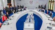 Líderes do G7 em reunião da França | Foto: Reprodução