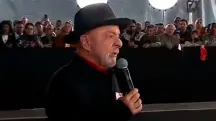 O presidente Lula da Silva durante discurso nesta sexta-feira, 26, no litoral de Santa Catarina | Foto: Reprodução/X