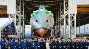 Cerimônia da Marinha durante inauguração de navio nesta sexta-feira, 26, em SC | Foto: Divulgação/MB