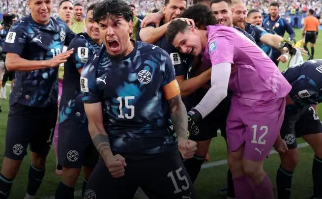 Jogadores do Paraguai comemoram a classificação às oitavas de final da Copa do Mundo de 2026 | Foto: Divulgação/Fifa
