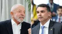 Pesquisa confirma projeção de disputa acirrada entre Lula e Flávio | Foto: Montagem sobre reprodução/Redes sociais