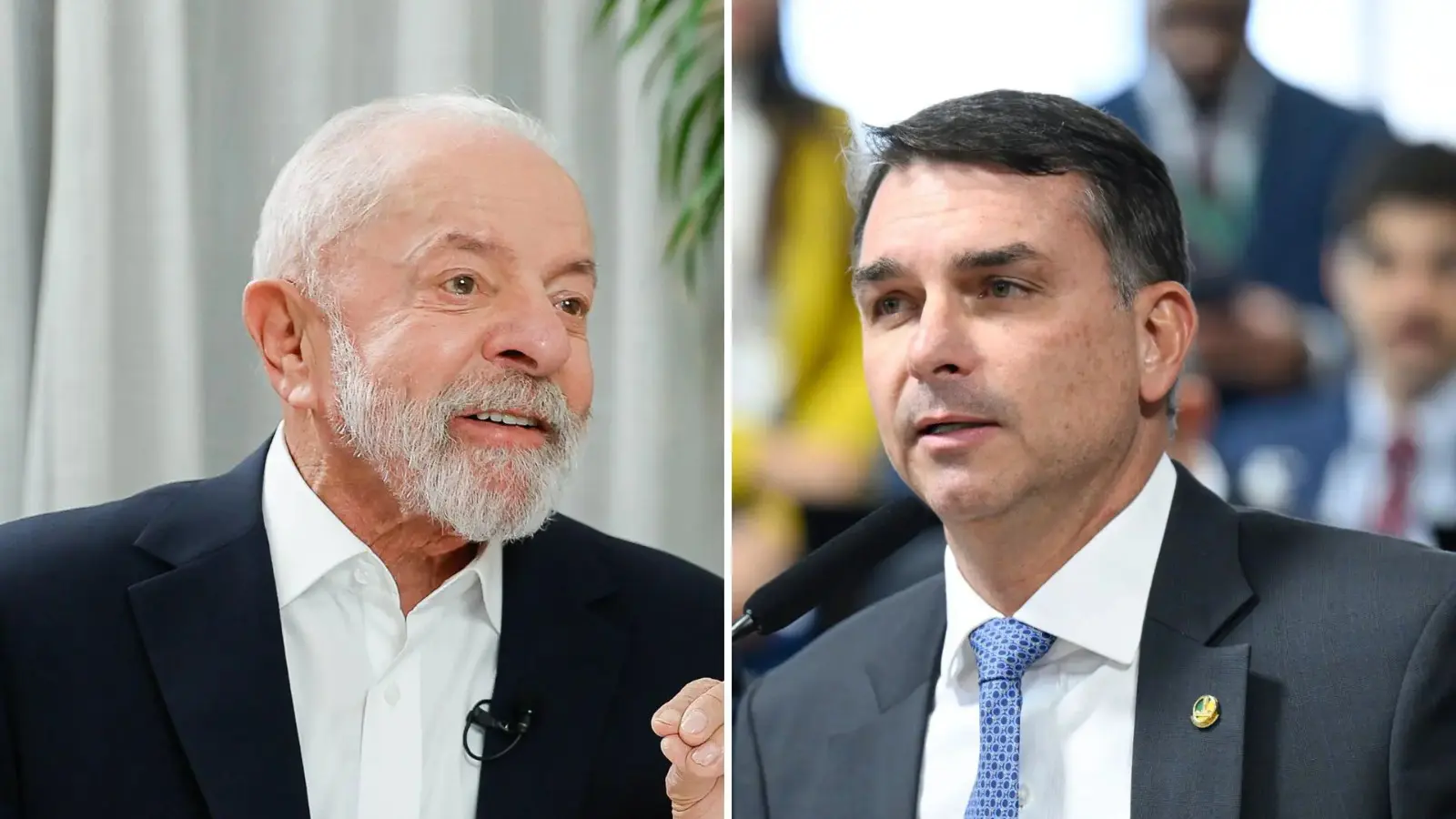 Pesquisa confirma projeção de disputa acirrada entre Lula e Flávio | Foto: Montagem sobre reprodução/Redes sociais