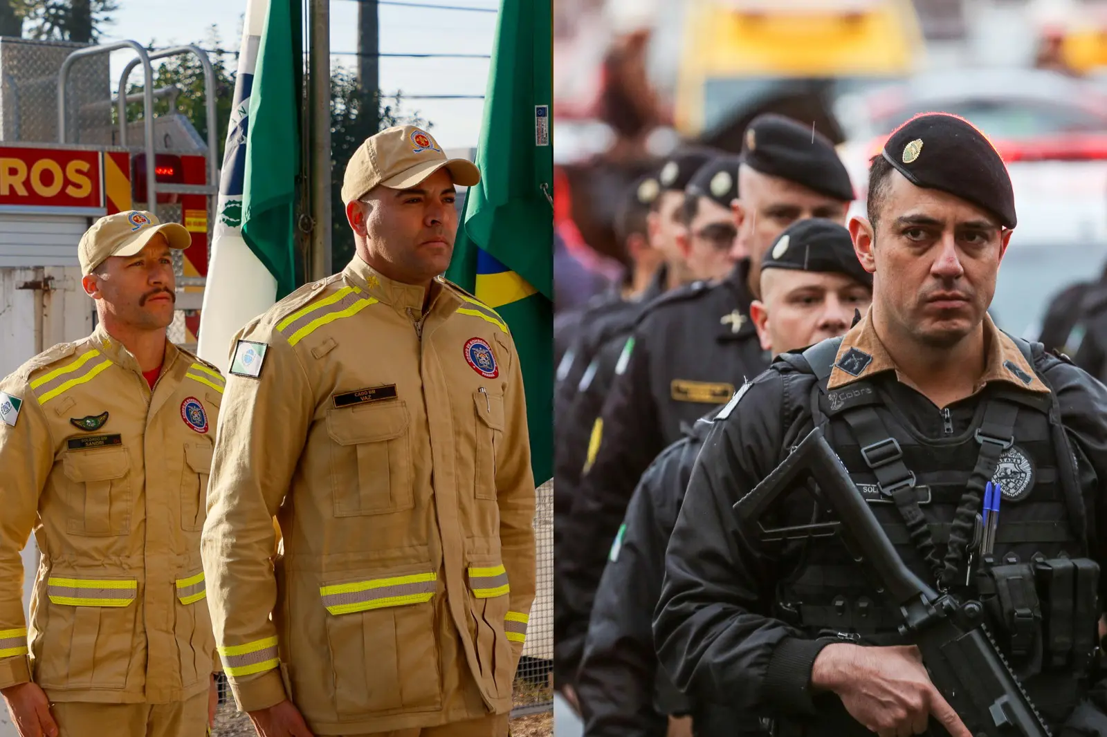 ratinho jr. - paraná - corpo de bombeiros e polícia militar